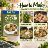 Falak Spicy Green Chicken Recipe Mix - 50g – image 5