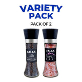 Himalayan Pink Salt + Black Peppercorn Grinder