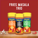 Spicy Chese + Hot BBQ + Chilli Garlic Fries Masala